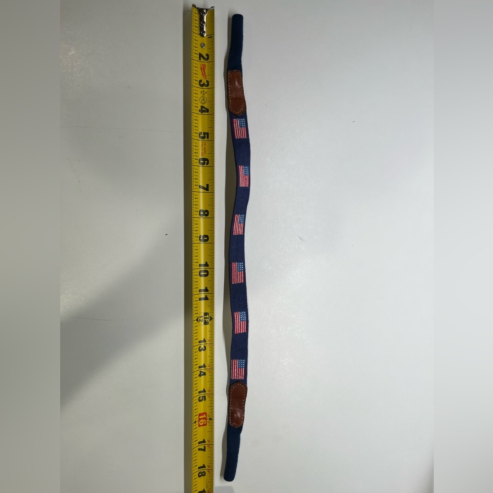 American Flag Needlepoint Sunglass Straps in Classic Navy by Smathers & Branson